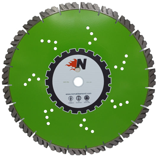 14" X .125" X 1"/20mm Shark Tooth Turbo Concrete Blade