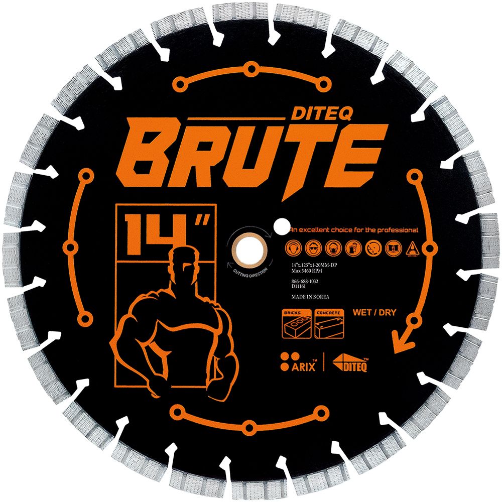 Diteq Brute C/S-32Br Arix™ Granite, Brick Pavers, Hard Concrete, Blades
