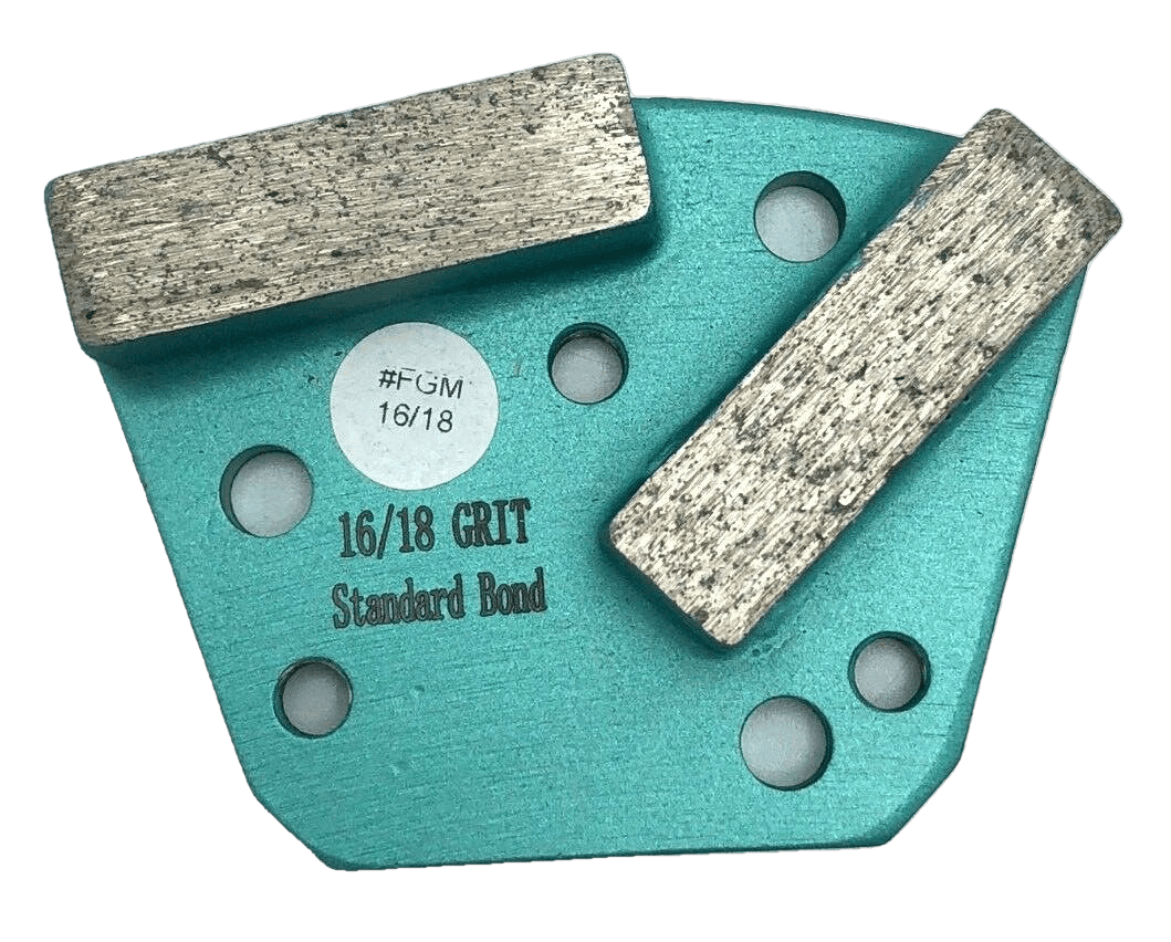 16/18 GRIT DOUBLE SQUARE STANDARD BOND FOR MED C/C FLOOR GRINDING SHOE/TRAPEZOID - Diamond Blade Supply