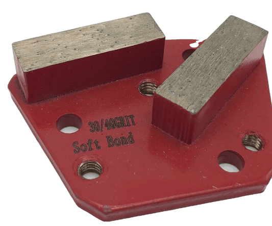 30/40G SOFT BOND DOUBLE-SEG FLOOR GRINDING SHOE/TRAPEZOID - Diamond Blade Supply
