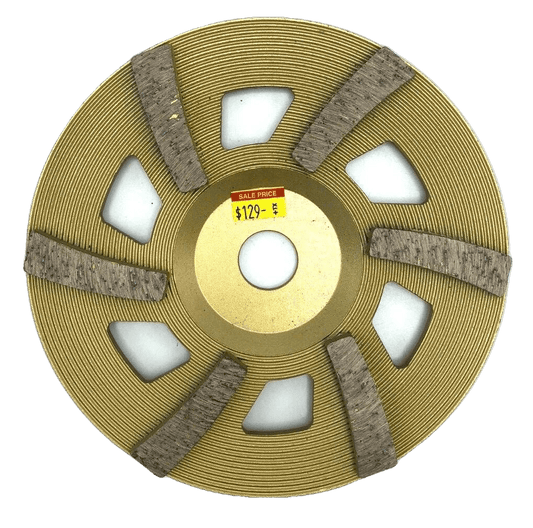 7" X 7/8-5/8 6 SEG 18 GRIT SOFT BOND TORNADO DIAMOND CUP WHEEL - Diamond Blade Supply
