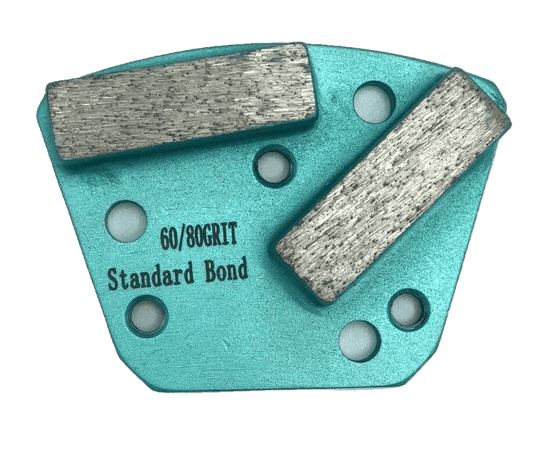 DOUBLE SQUARE 6 HOLE 60/80 GRIT MED BOND FLOOR GRINDING SHOE/TRAPEZOID - Diamond Blade Supply