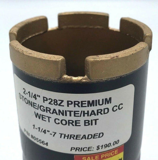 2-1/4" Premium Stone/Hard Concrete Wet Core Bit - Diamond Blade Supply