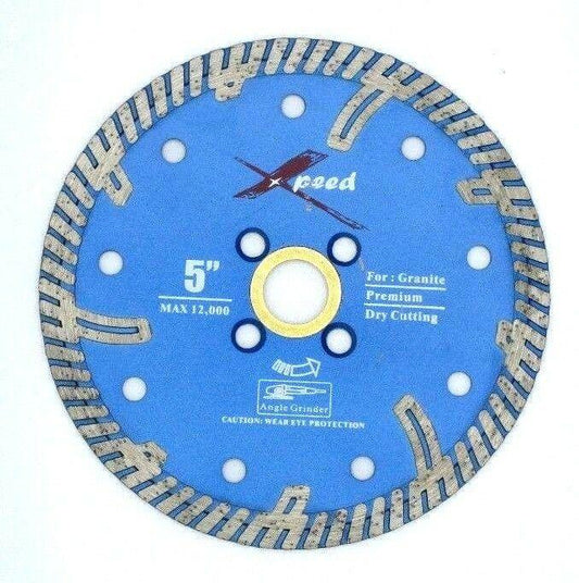 Xpeed Granite/Stone 5" Inch Turbo Diamond Blade w/Flush Cut & Side Protection - Diamond Blade Supply