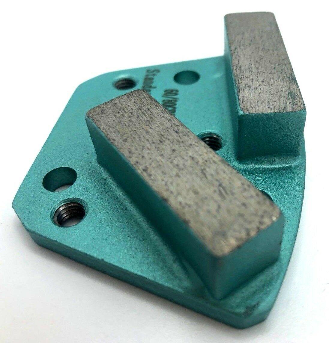 DOUBLE SQUARE 6 HOLE 60/80 GRIT MED BOND FLOOR GRINDING SHOE/TRAPEZOID - Diamond Blade Supply