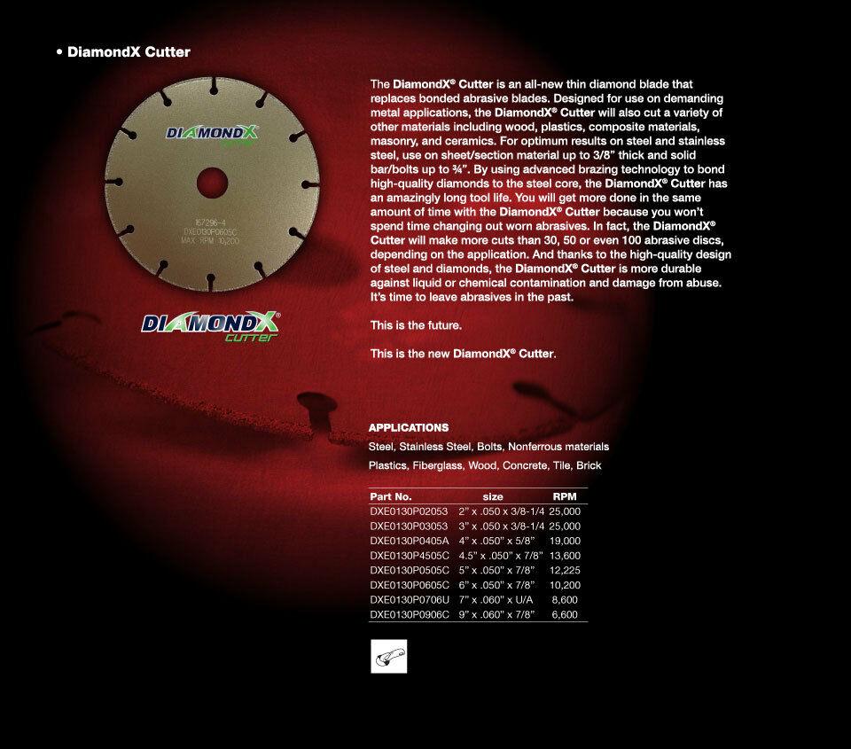 3" Diamond X Metal Cutting Blade Cut-Off Wheel - Type 1 for Angle Grinders - Diamond Blade Supply