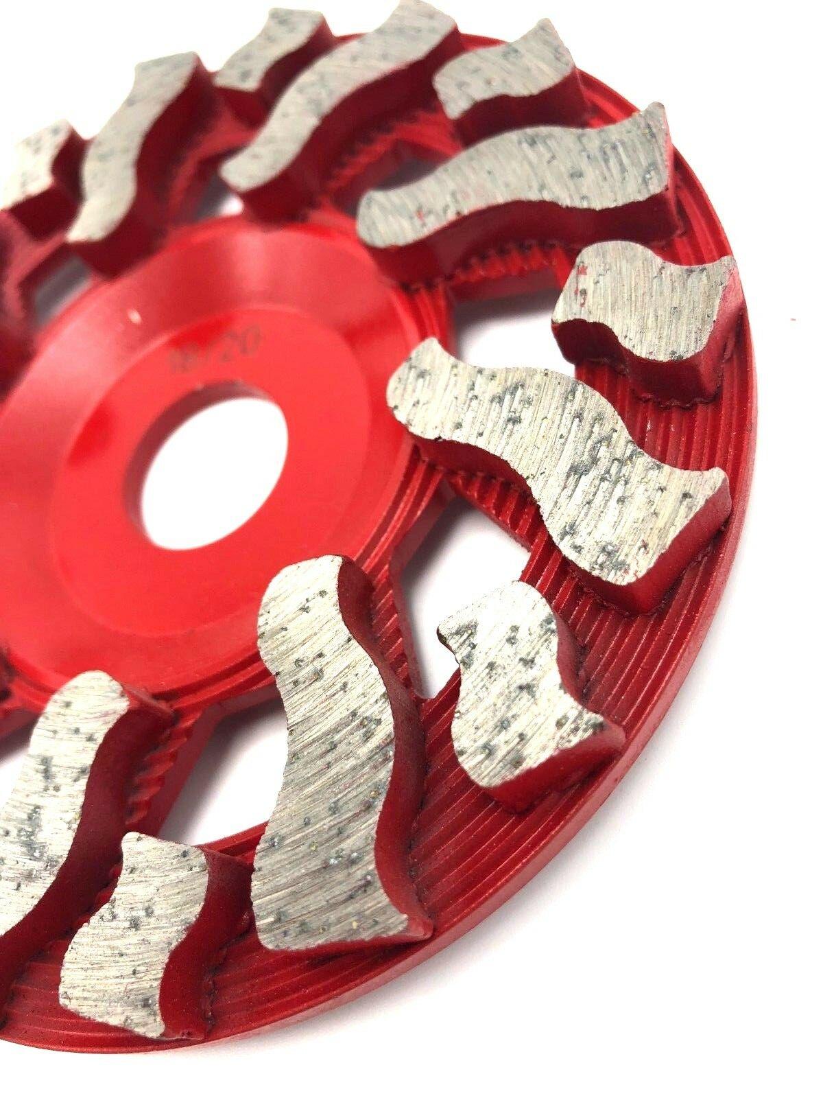 5" X 18 SEG X 18 GRIT T1 TWISTER DIAMOND CUP WHEEL - Diamond Blade Supply