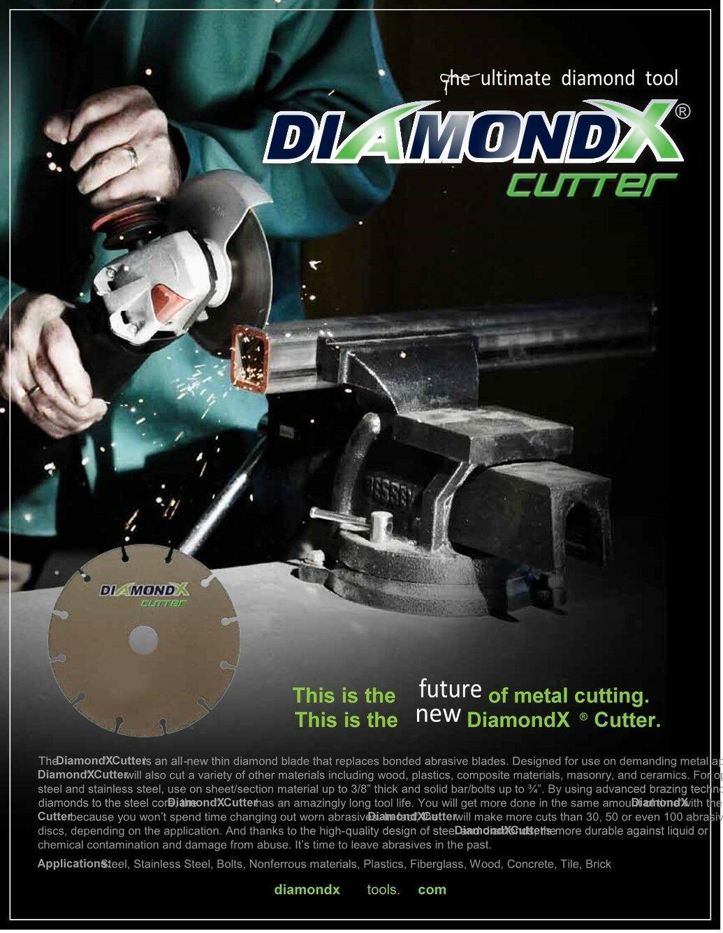 3" Diamond X Metal Cutting Blade Cut-Off Wheel - Type 1 for Angle Grinders - Diamond Blade Supply
