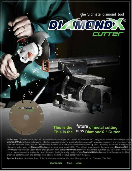 3" Diamond X Metal Cutting Blade Cut-Off Wheel - Type 1 for Angle Grinders - Diamond Blade Supply