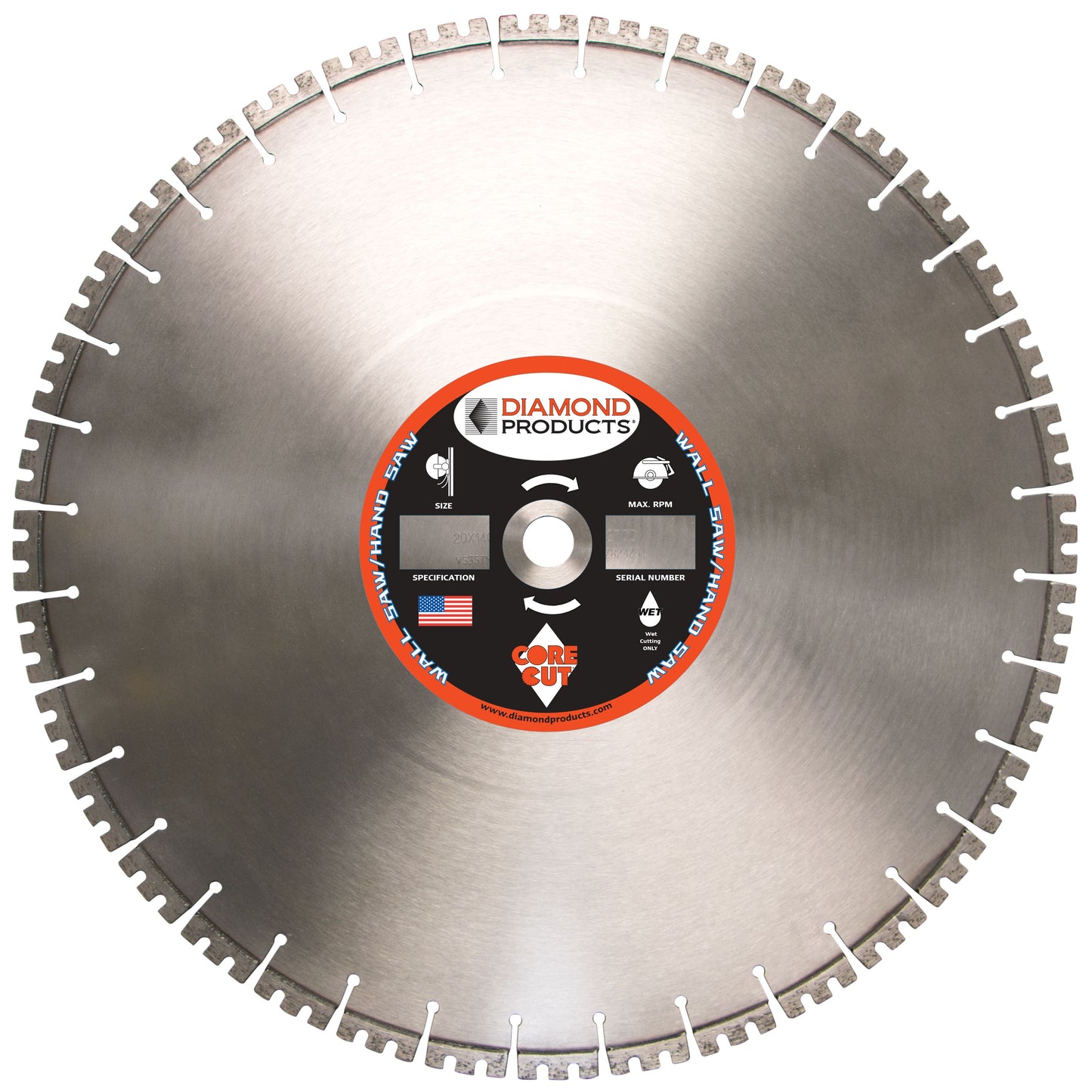 Super-Premium-Silver-Hydraulic-Hand-Saw-Blades,-40mm-Straight-Segment
