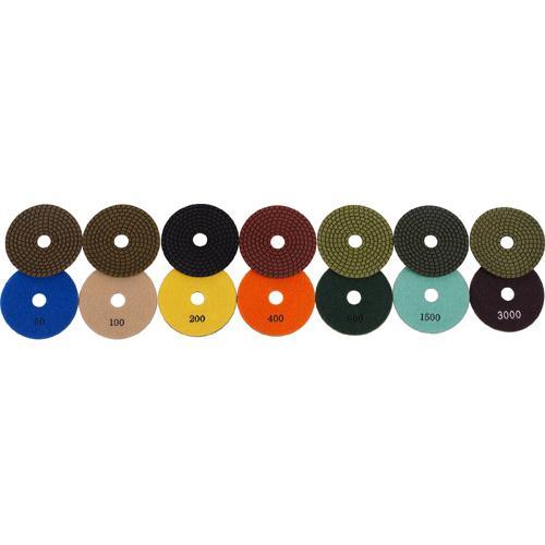 Wet 4" Polishing Pads (50-3000g) - Diamond Blade Supply