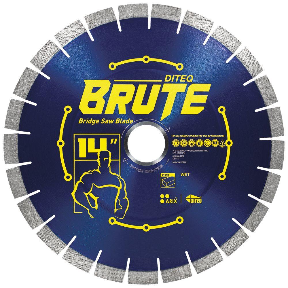 S-52X 14"X.125" X 60MM-50MM GRANITE/STONE BRIDGESAW BLADE D61111 - Diamond Blade Supply
