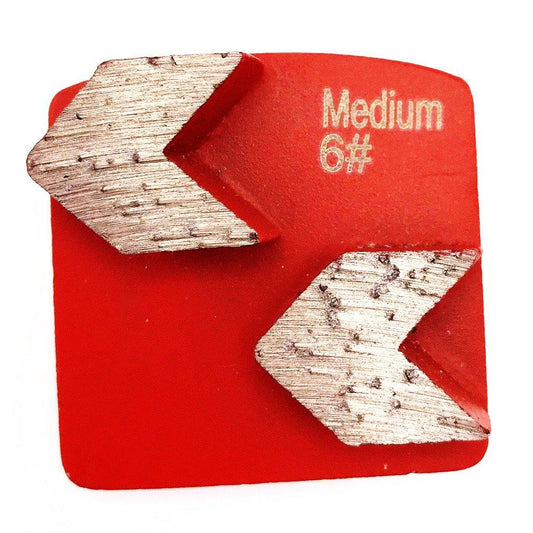 6-Grit Medium Bond Redi-Lock/TEQ-Lok Arrow Seg - Diamond Blade Supply