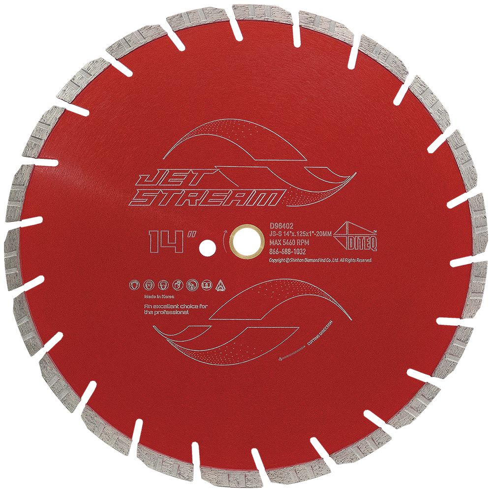 Diteq Js-S Jet Stream 4" - 14" Diamond Blades Concrete/Masonry