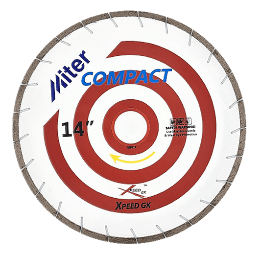 Miter Compact Silent Bridge Saw Blade for Dekton, Lapitec, Neolite (14"~18") - Diamond Blade Supply