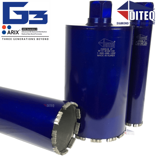 C-41AX 3" DRY/WET CONCRETE CORE BIT DITEQ - Diamond Blade Supply