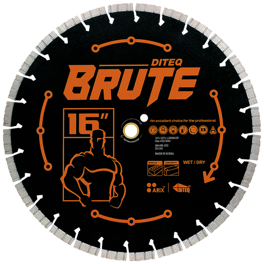 Diteq Brute C/S-32Br Arix™ Granite, Brick Pavers, Hard Concrete, Blades