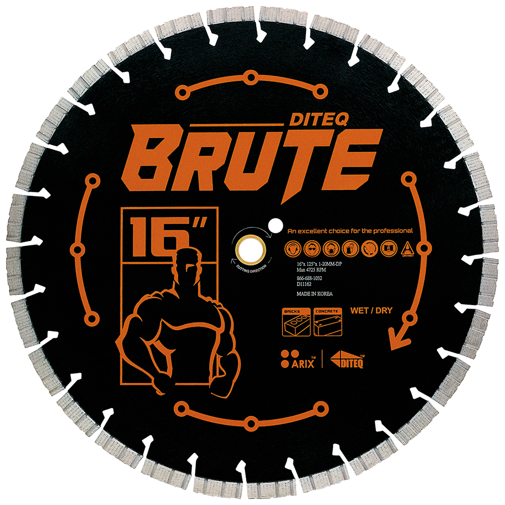 Diteq Brute C/S-32Br Arix™ Granite, Brick Pavers, Hard Concrete, Blades