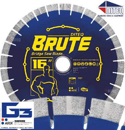 S-52X 14"X.125" X 60MM-50MM GRANITE/STONE BRIDGESAW BLADE D61111 - Diamond Blade Supply