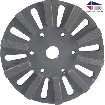 8" DITEQ TG-8 Grinding Head 30/40 Grit Hard Bond - Diamond Blade Supply