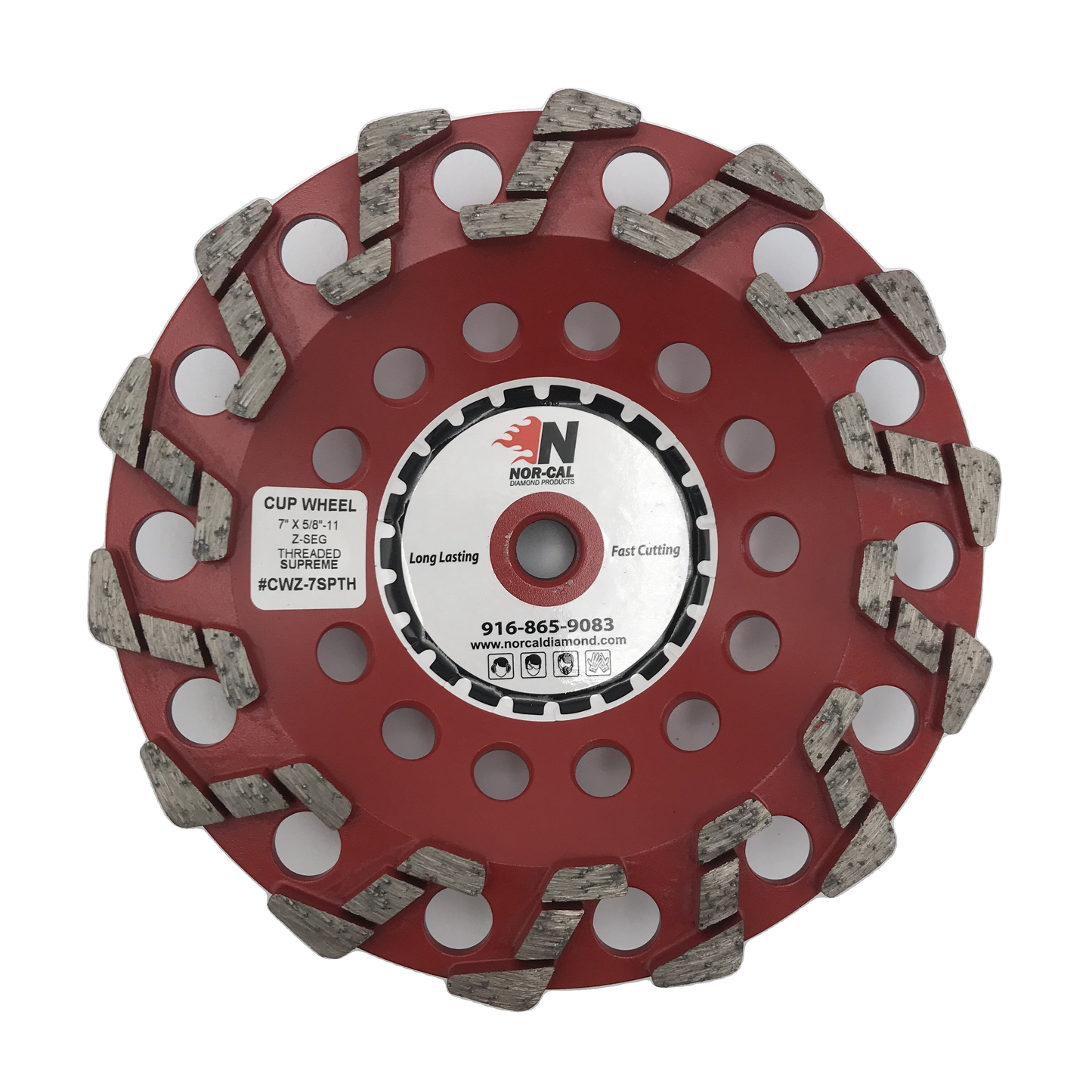 5-PACK PROMO: FREE 7" Dust Shroud with (5) Z-Seg/S-Seg Supreme Diamond Concrete Cup Grinding Wheels - Diamond Blade Supply