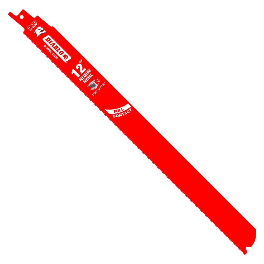 12 in. Bi-Metal Recip Blade for Medium Metal Cutting (3/32 in. to 5/16 in.) (5-Pack)