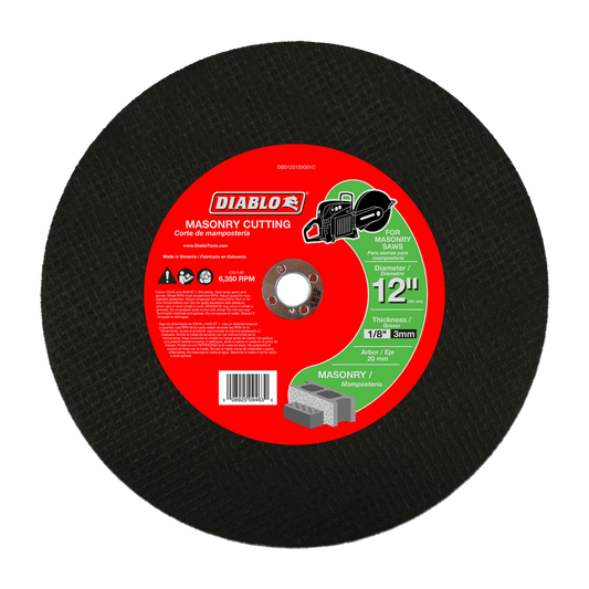 12 in. Masonry High Speed Cut Off Disc 20mm