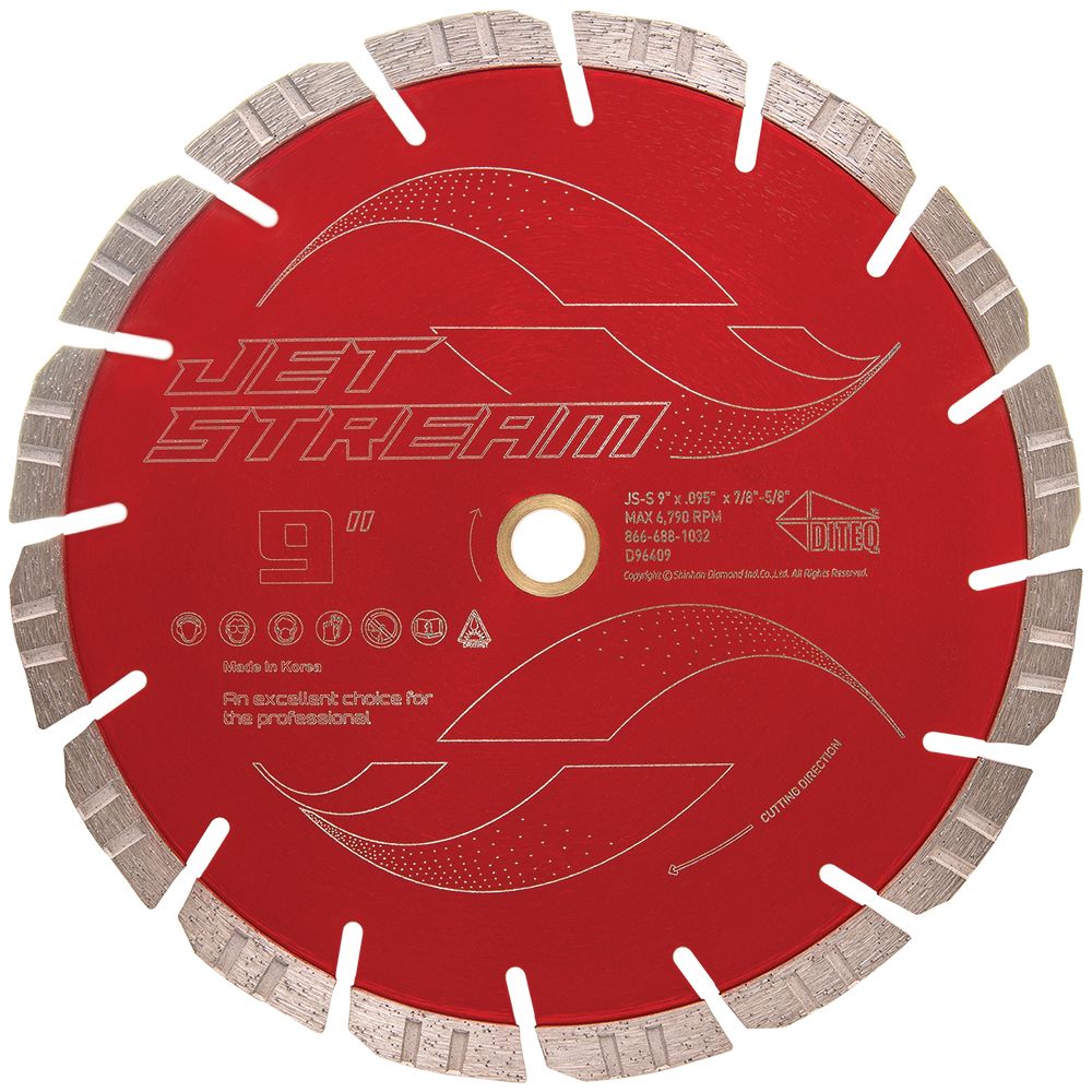 Diteq Js-S Jet Stream 4" - 14" Diamond Blades Concrete/Masonry