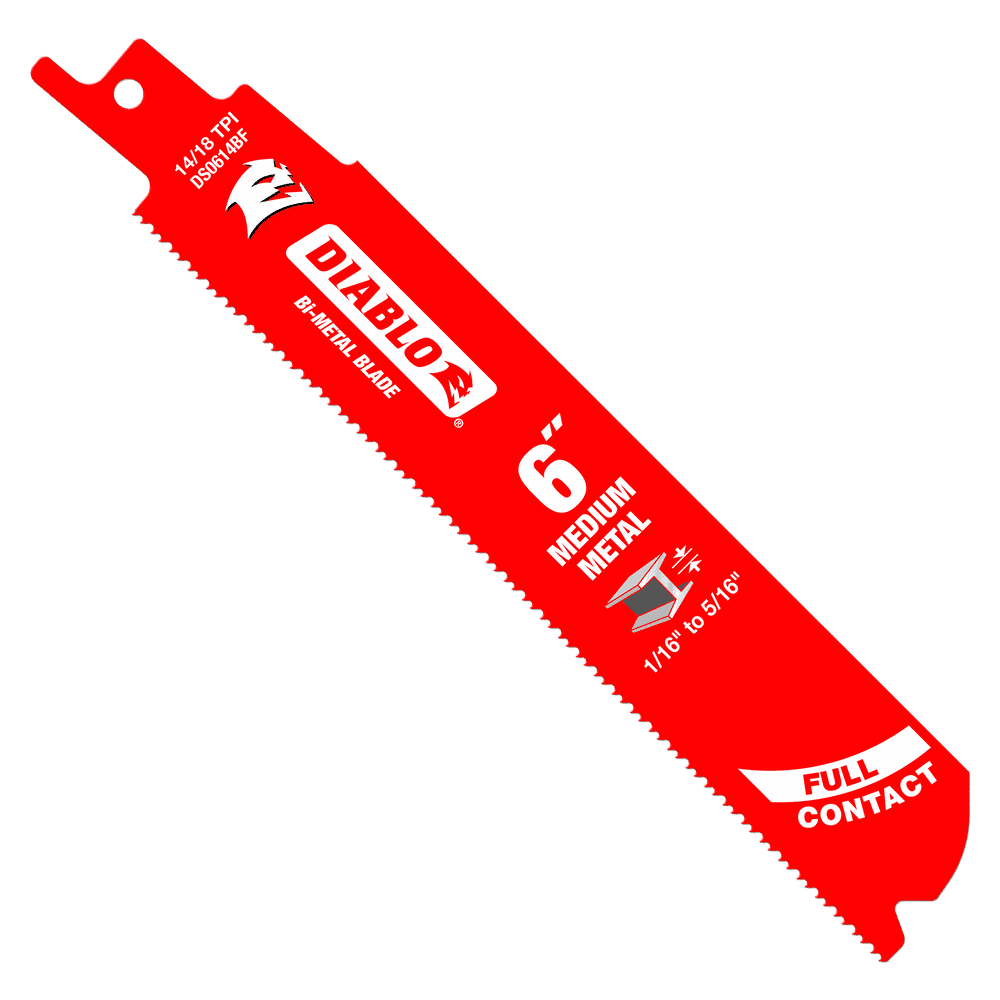 6 in. Bi-Metal Recip Blade for Medium Metal Cutting (3/32 in. to 5/16 in.) (5-Pack)