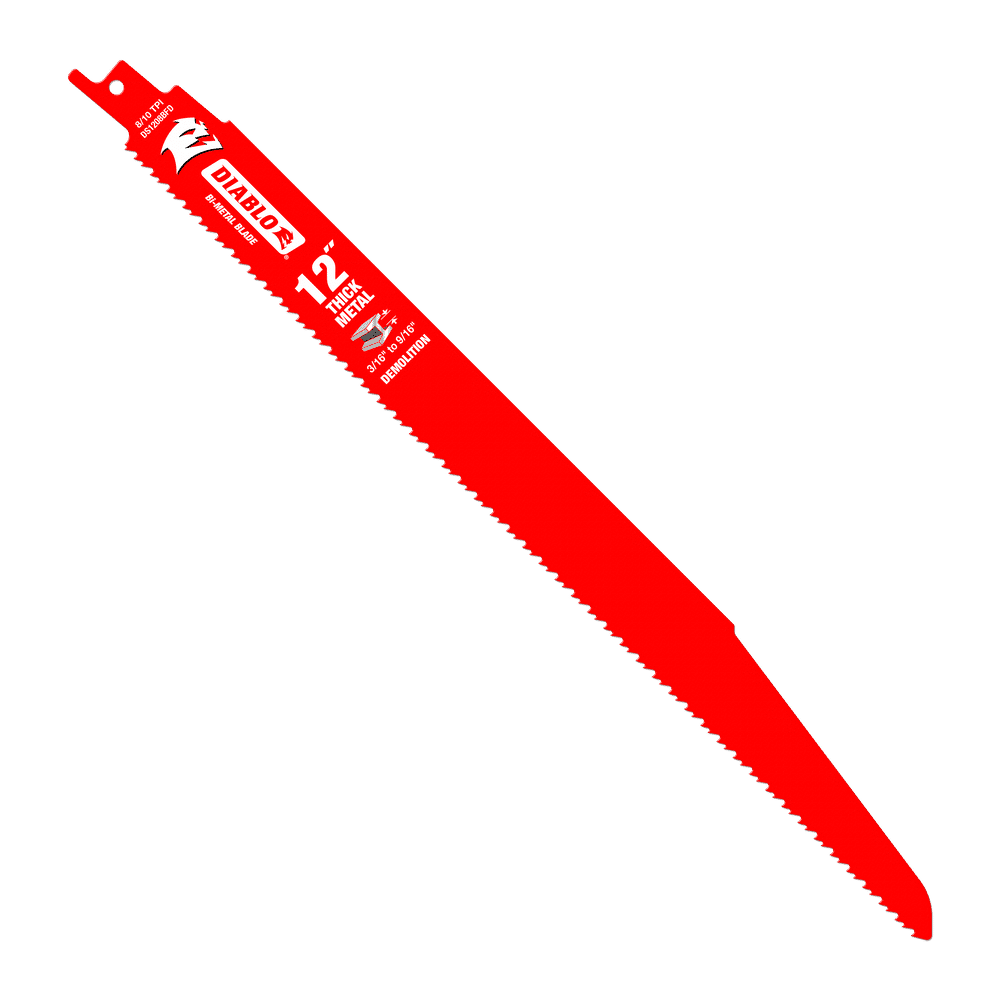 12 in. Bi-Metal Recip Blade for Thick Metal/Demolition (3/16 in. to 9/16 in.) (5-Pack)