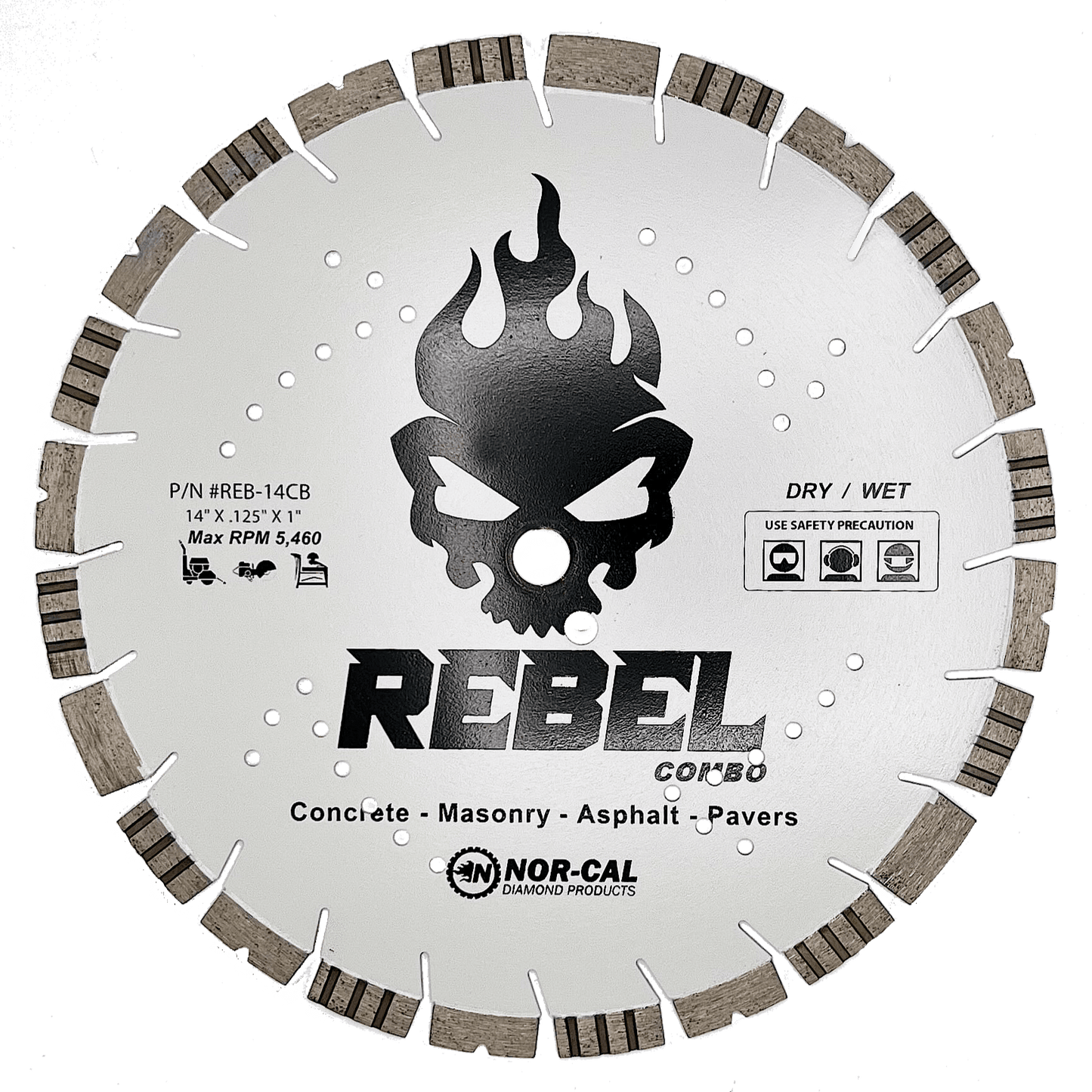 14" Rebel Combo Concrete/Asphalt Diamond Blade #REB-14 - Diamond Blade Supply