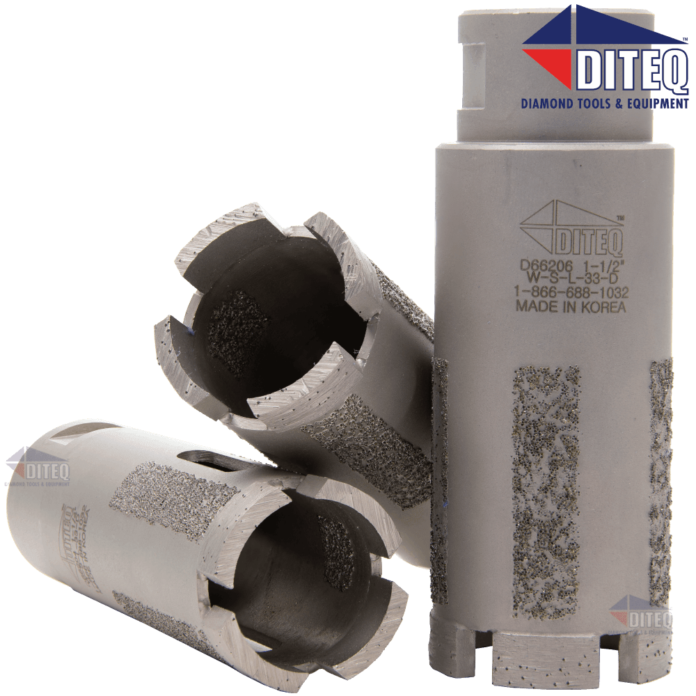 Diteq S-33 Tile & Stone Core Bits With Side Protectors - Diamond Blade Supply