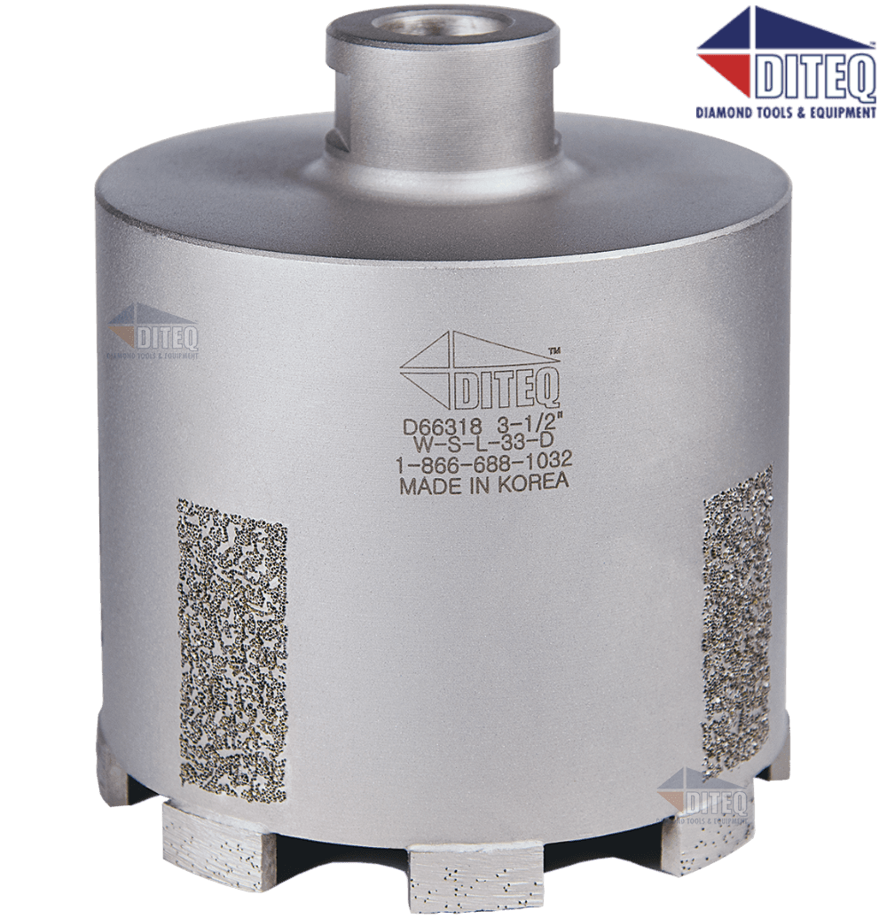 Diteq S-33 Tile & Stone Core Bits With Side Protectors - Diamond Blade Supply