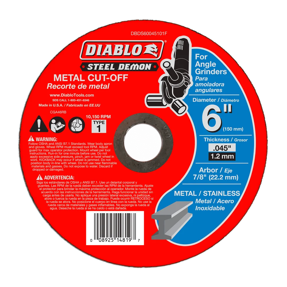 Steel Demon 6 In. Type 1 Metal Cut-Off Disc