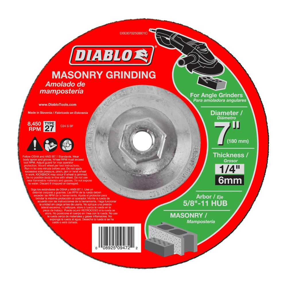 7 in. Masonry Grinding Disc - Type 27 HUB