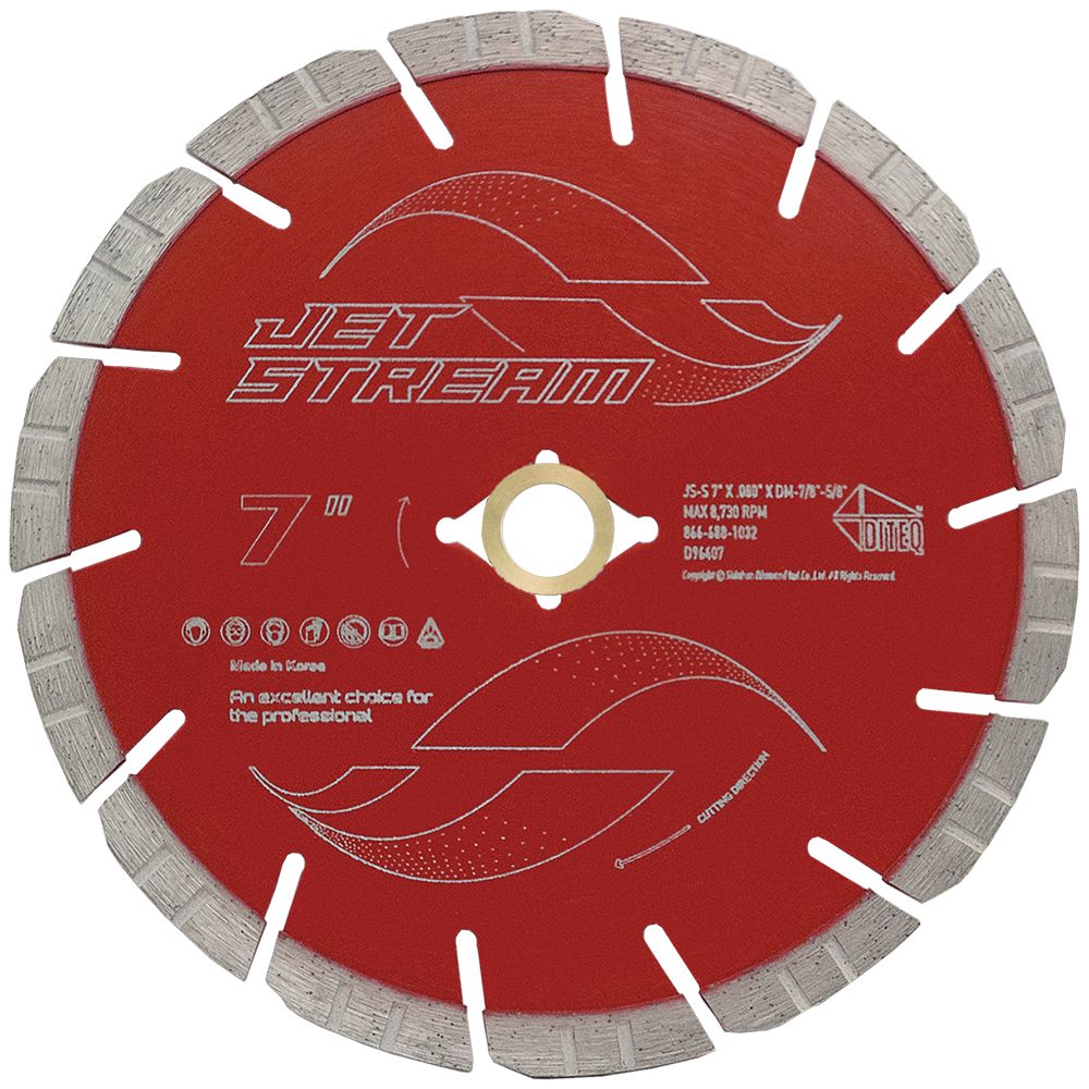 Diteq Js-S Jet Stream 4" - 14" Diamond Blades Concrete/Masonry