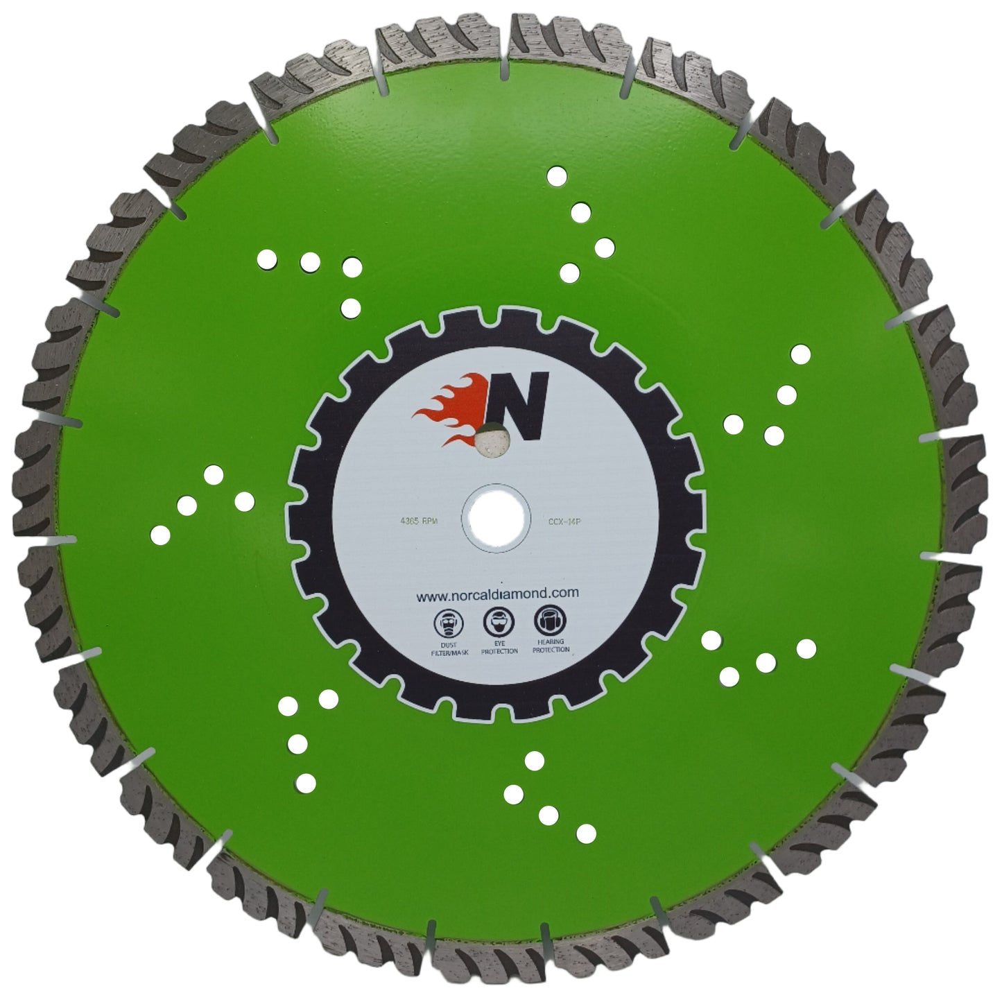 14" X .125" X 1"/20mm Shark Tooth Turbo Concrete Blade