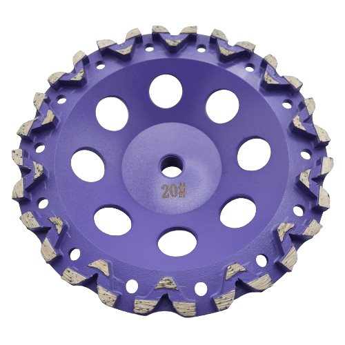7" x 5/8-11", CWVP-7PTH, Premium Purple Cup Wheel