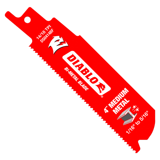 4 in. Bi-Metal Recip Blade for Medium Metal Cutting (3/32 in. to 5/16 in.) (5-Pack)