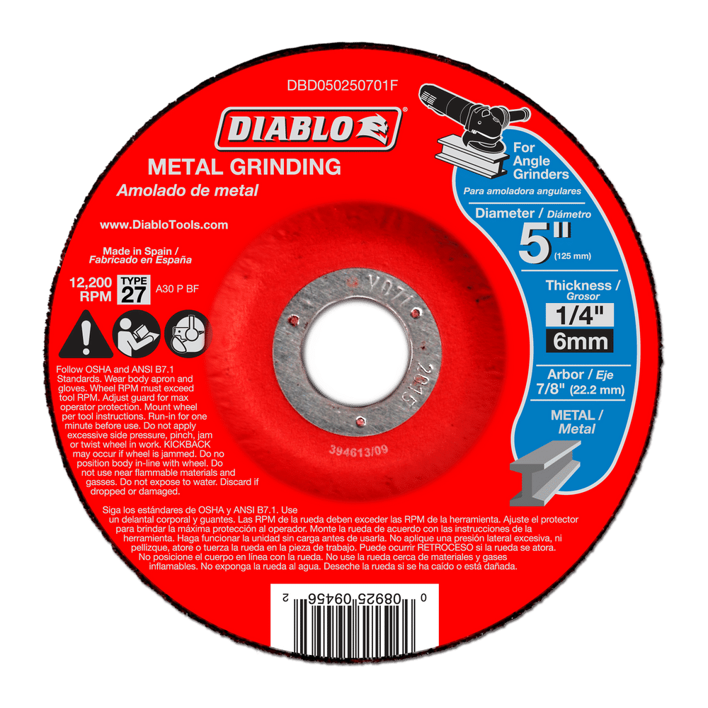 5 in. Metal Grinding Disc - Type 27