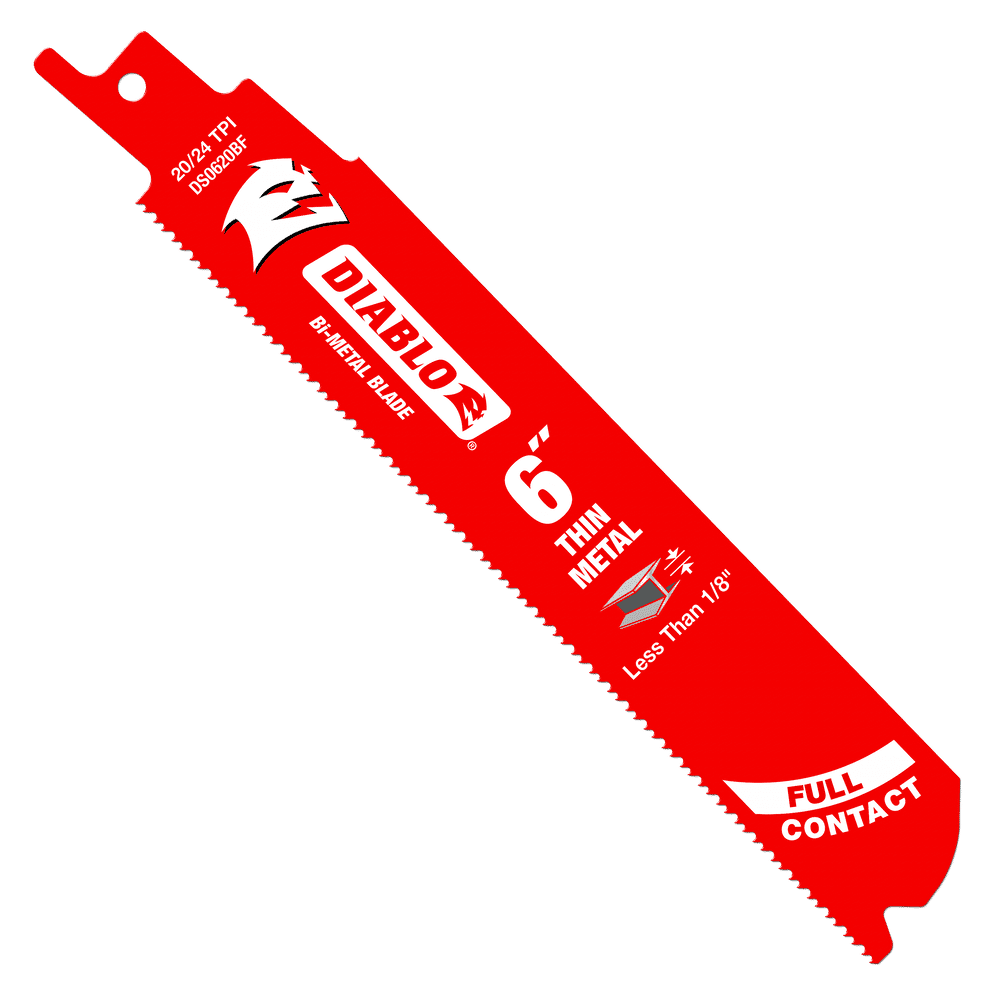 6 in. Bi-Metal Recip Blade for Thin Metal (Less than 1/8 in.) (5-Pack)