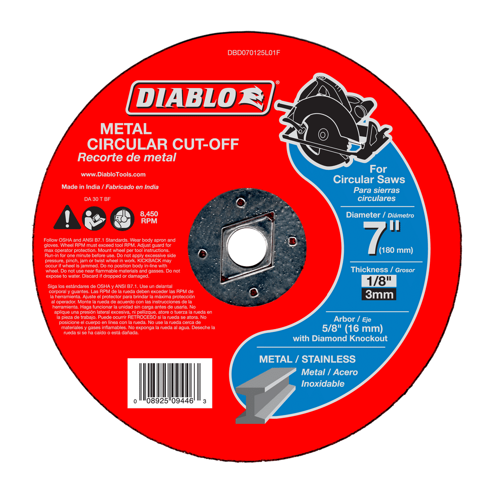 7 in. Metal Circular Cut Off Disc