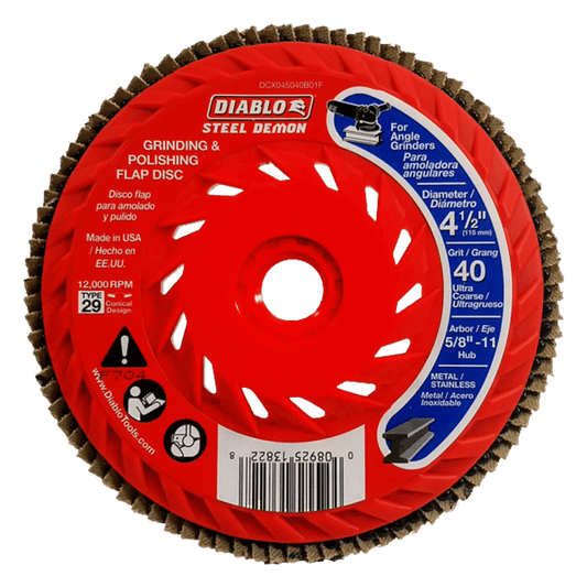 4-1/2 in. Steel Demon Flap Disc 40 Grit - with Speed Hub