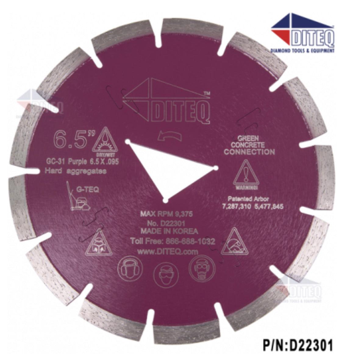 GC-31 PURPLE 6.5"X.095"X8.5MM  Z - Diamond Blade Supply