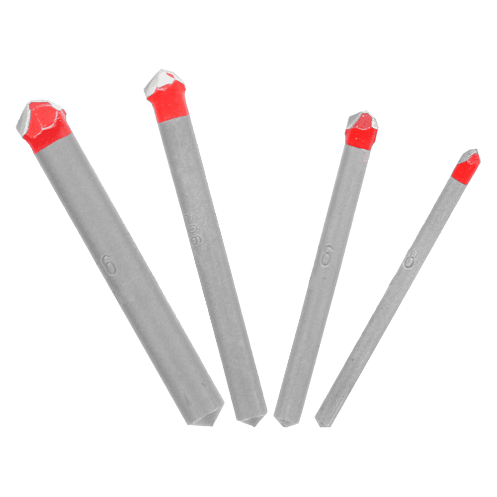 4 pc Tile & Stone Carbide Tipped Drill Bit Set (4-Piece)