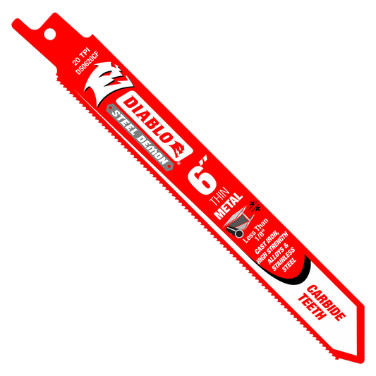 6 in. Steel Demon Carbide Recip Blades for Thin Metal (less than 1/8 in.) Cutting