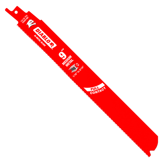 9 in. Bi-Metal Recip Blade for Medium Metal Cutting (3/32 in. to 5/16 in.) (25-Pack)