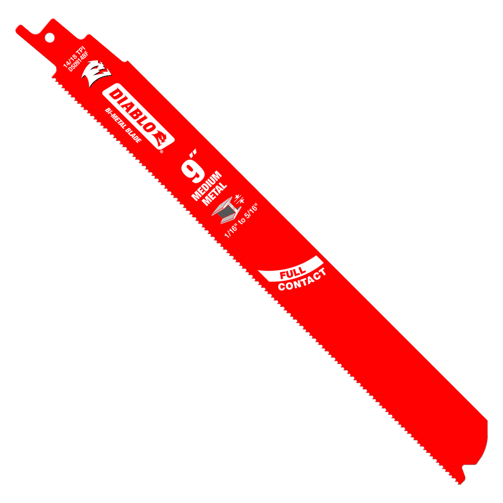 9 in. Bi-Metal Recip Blade for Medium Metal Cutting (3/32 in. to 5/16 in.) (5-Pack)