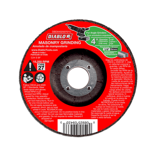 4 in. Masonry Grinding Disc - Type 27