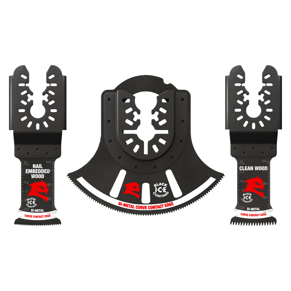 3 pc Universal Fit Bi-Metal Oscillating Blade Set (3-Piece)